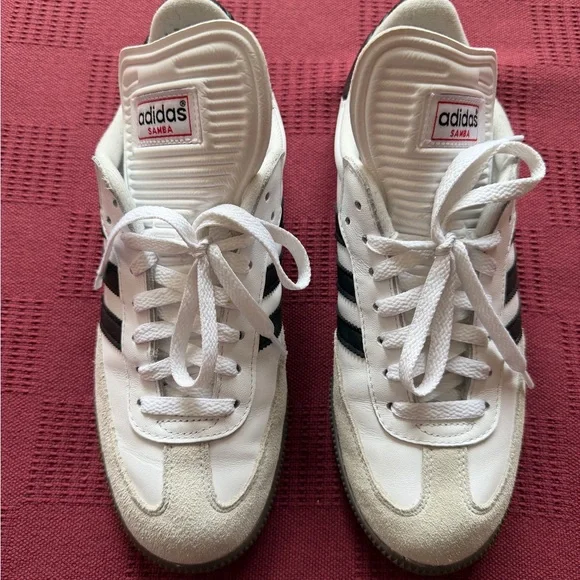 Adidas Samba White Sneaker Shoes Size 9 - Picture 3 of 11